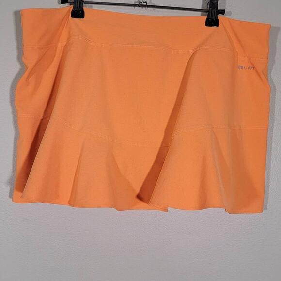Nike Women's Dri Fit Mini Skort Elastic Waist Stretch Pull on Orange Size XL - Picture 5 of 8